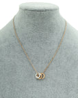 Cartier 18K Bicolor Gold Love 6 Diamond Pendant Necklace