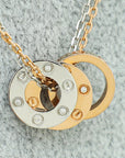 Cartier 18K Bicolor Gold Love 6 Diamond Pendant Necklace