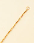 Cartier 18K Yellow Gold Love Hoop On Chain Bracelet 17
