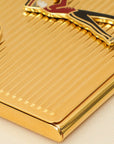Cartier Diabolo De Lacquered Golden-Finish Metal Card Holder
