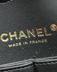 Chanel Black CC Classic 11.12 Letters Print Double Flap Medium Bag