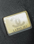 Chanel Black CC Classic 11.12 Letters Print Double Flap Medium Bag