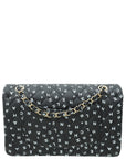 Chanel Black CC Classic 11.12 Letters Print Double Flap Medium Bag
