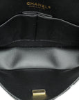 Chanel Black CC Classic 11.12 Letters Print Double Flap Medium Bag