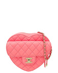 Chanel Pink CC In Love Heart Bag