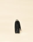 Chanel Black CC Classic Wallet On Chain
