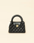 Chanel Black CC Mini Kelly Top Handle Bag