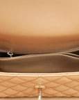 Chanel Dark Beige Coco Small Handle Bag