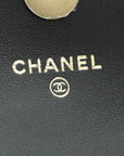 Chanel Black CC 19 Quilted Chain Wristlet Clutch