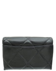 Chanel Black CC 19 Quilted Chain Wristlet Clutch