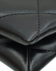 Chanel Black CC 19 Quilted Chain Wristlet Clutch