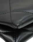 Chanel Black CC 19 Quilted Chain Wristlet Clutch