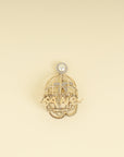 Chanel Gold CC Bird Cage Pearl Crystal Brooch