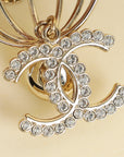 Chanel Gold CC Bird Cage Pearl Crystal Brooch