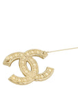 Chanel Gold CC Pearl Brooch