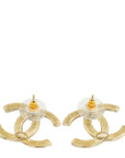 Chanel Gold CC Crystal Earrings
