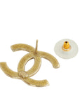 Chanel Gold CC Crystal Earrings