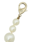Chanel Gold CC Pharrell Williams Crystal Logo Pearl Necklace