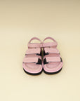 Chanel Bicolor CC Suede Velcro Flat Sandals 38