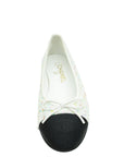 Chanel Bicolor CC Cap Toe Tweed Sequins Ballerina 38