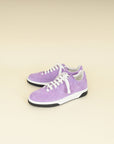 Chanel Purple CC Suede CC Lace Up Sneaker 38