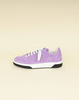 Chanel Purple CC Suede CC Lace Up Sneaker 38