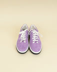 Chanel Purple CC Suede CC Lace Up Sneaker 38