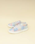 Chanel Multicolor CC Printed Fabric Quilted Low Top Sneakers 39