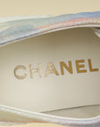 Chanel Multicolor CC Printed Fabric Quilted Low Top Sneakers 39