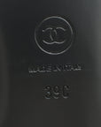 Chanel White CC Camellia Flower Flat Ballerina 39