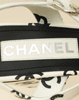 Chanel Bicolor CC Print Coco Beach Sandal 37
