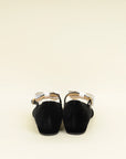 Chanel Black CC Bow Velvet Mary Jane Flats 38