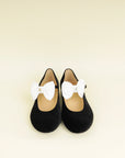 Chanel Black CC Bow Velvet Mary Jane Flats 38