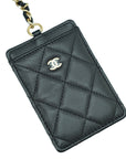 Chanel Black Pearl Crown CC Wristlet Multi Pouches