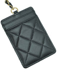 Chanel Black Pearl Crown CC Wristlet Multi Pouches
