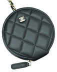 Chanel Black Pearl Crown CC Wristlet Multi Pouches