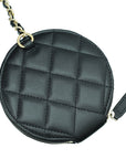 Chanel Black Pearl Crown CC Wristlet Multi Pouches