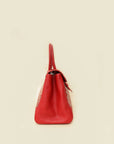 Goyard Red Goyardine Cabas Saigon MM Bag