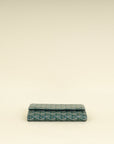 Goyard Green Goyardine Continental Wallet W/ Strap