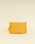 Goyard Yellow Goyardine Plumet Wallet Clutch Bag