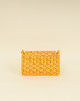 Goyard Yellow Goyardine Plumet Wallet Clutch Bag