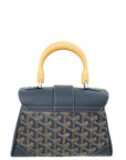 Goyard Navy Blue Goyardine Saigon Souple Mini Bag