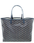 Goyard Navy Blue Goyardine Saint Louis PM Bag