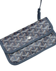 Goyard Navy Blue Goyardine Saint Louis PM Bag