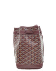 Goyard Burgundy Goyardine Petit Flot Bucket Bag