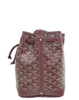 Goyard Burgundy Goyardine Petit Flot Bucket Bag