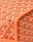 Goyardine Coral Ltd. Ed. Reversible Embroidered Seahorse Anjou PM Bag