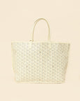 Goyardine Sand Ltd. Ed. Reversible Embroidered Seahorse Anjou PM Bag