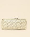 Goyardine Sand Ltd. Ed. Reversible Embroidered Seahorse Anjou PM Bag