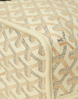 Goyardine Sand Ltd. Ed. Reversible Embroidered Seahorse Anjou PM Bag